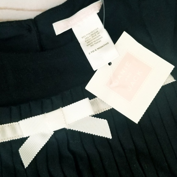 Janie and Jack Black Pleated Dress Set - Picture 7 of 8